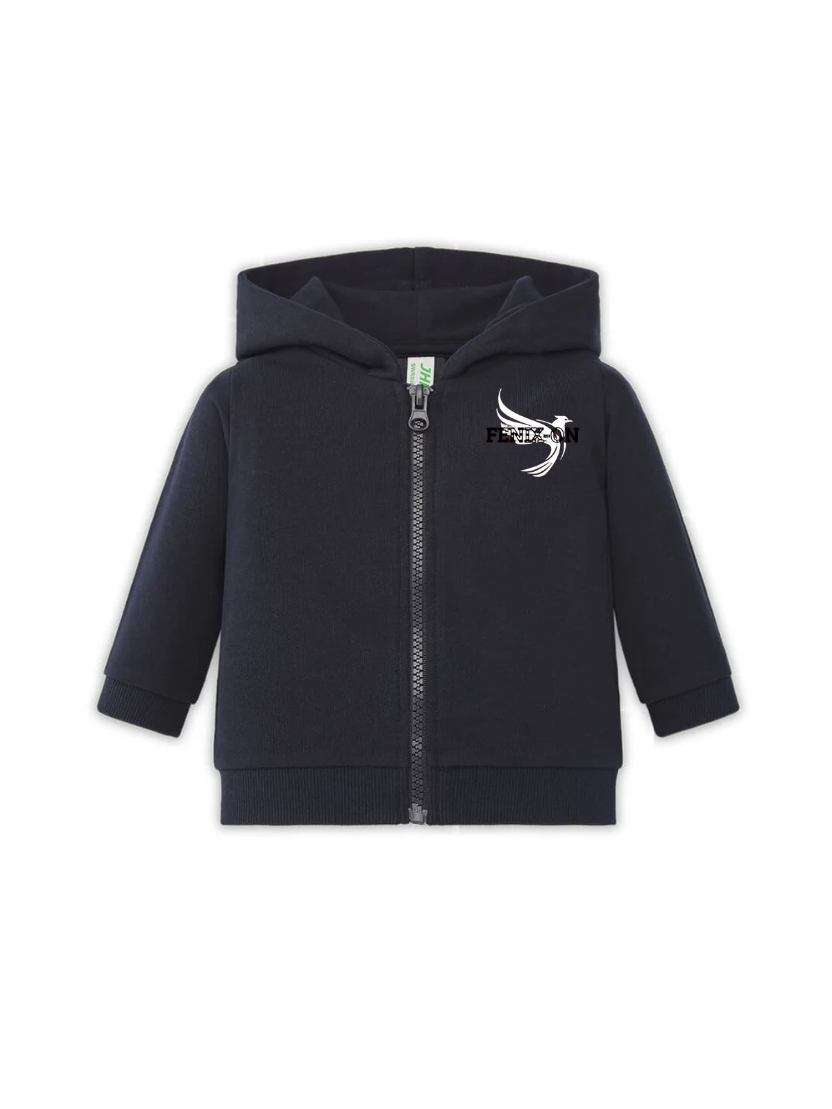 FELPA BABY CAPPUCCIO E ZIP LEGGERA FRENCH TERRY